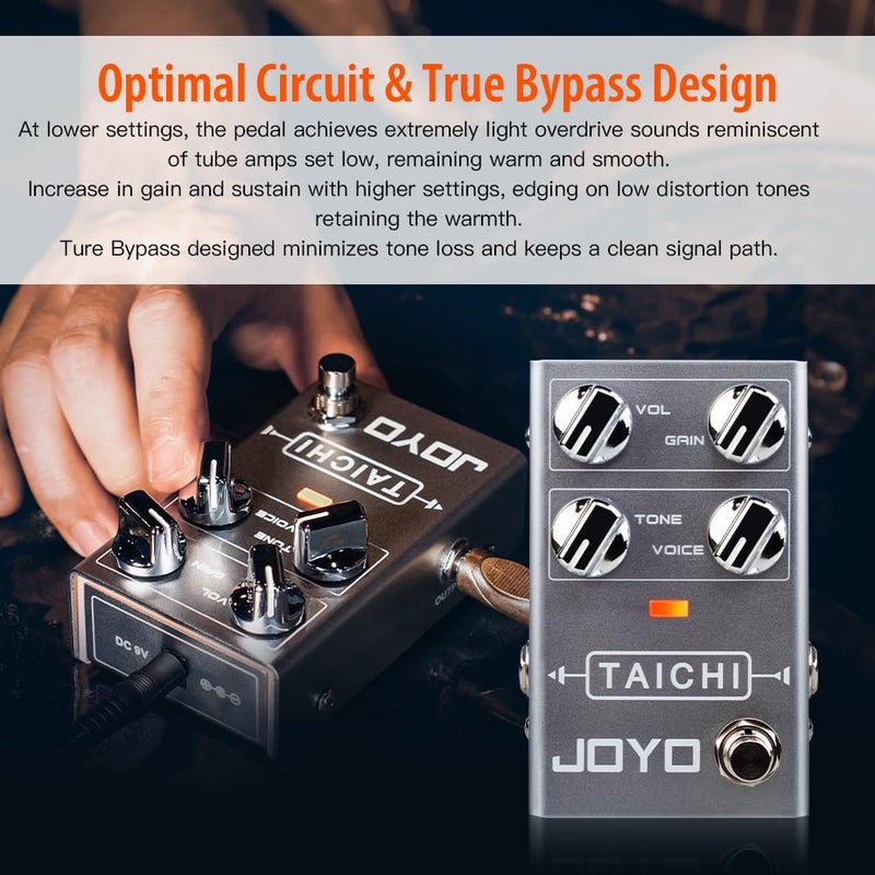 JOYO Overdrive Pedal R Series Low Gain OD Classic Amp Sound for Electric Guitar Effect (Tai Chi R-02) - Image 3